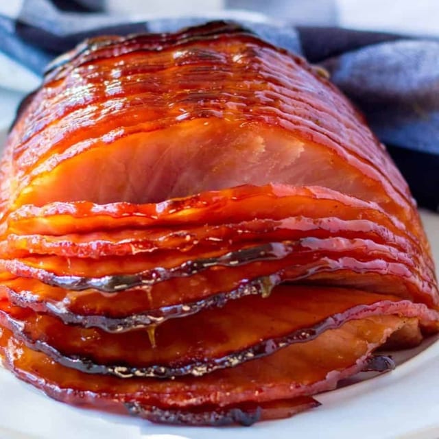 Maple Bourbon Smoked Ham.