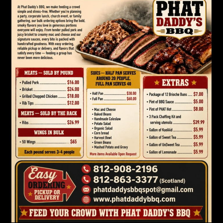 Bulk Orders Menu
