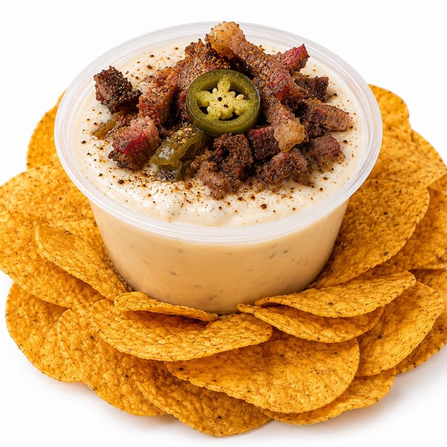 Chips and Brisket Queso.