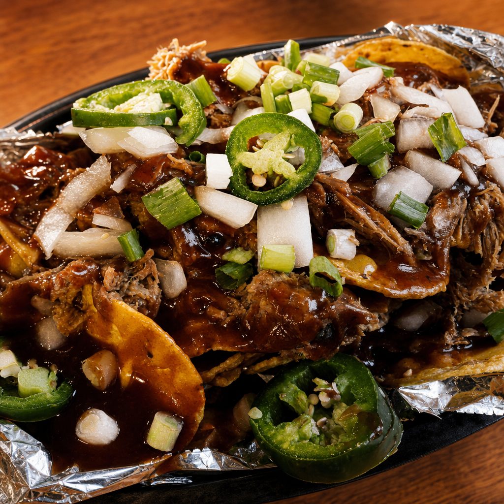 Loaded Pulled Pork Nacho.