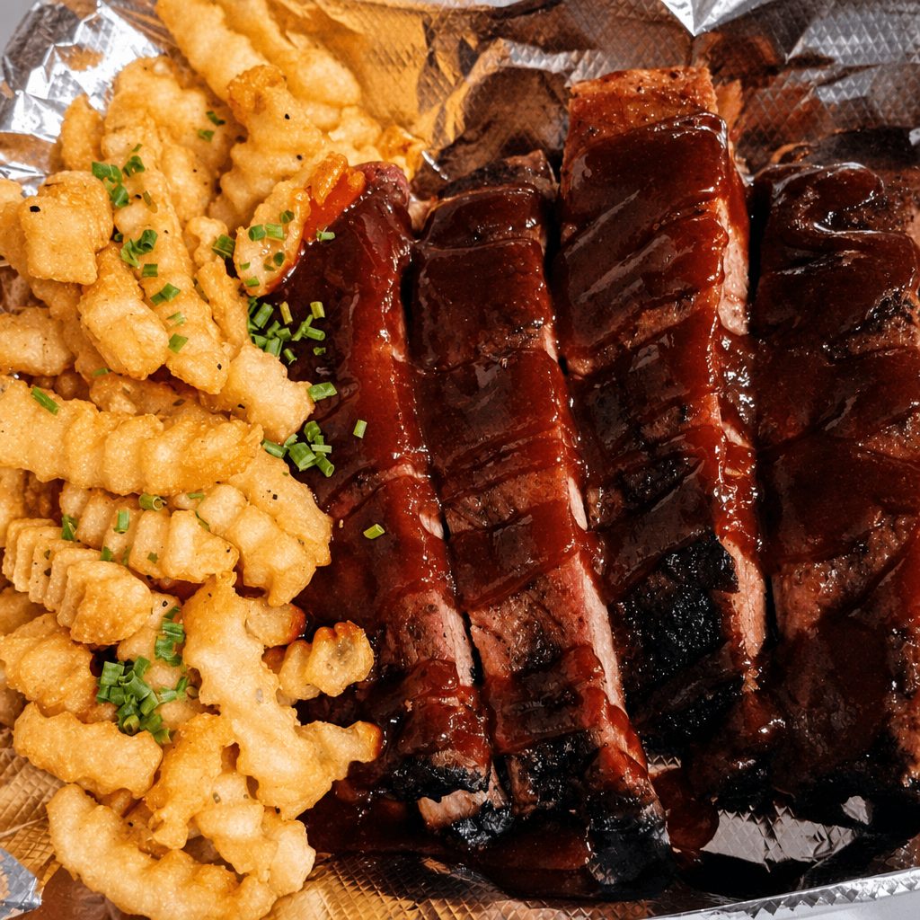 Half Rack and Fries.