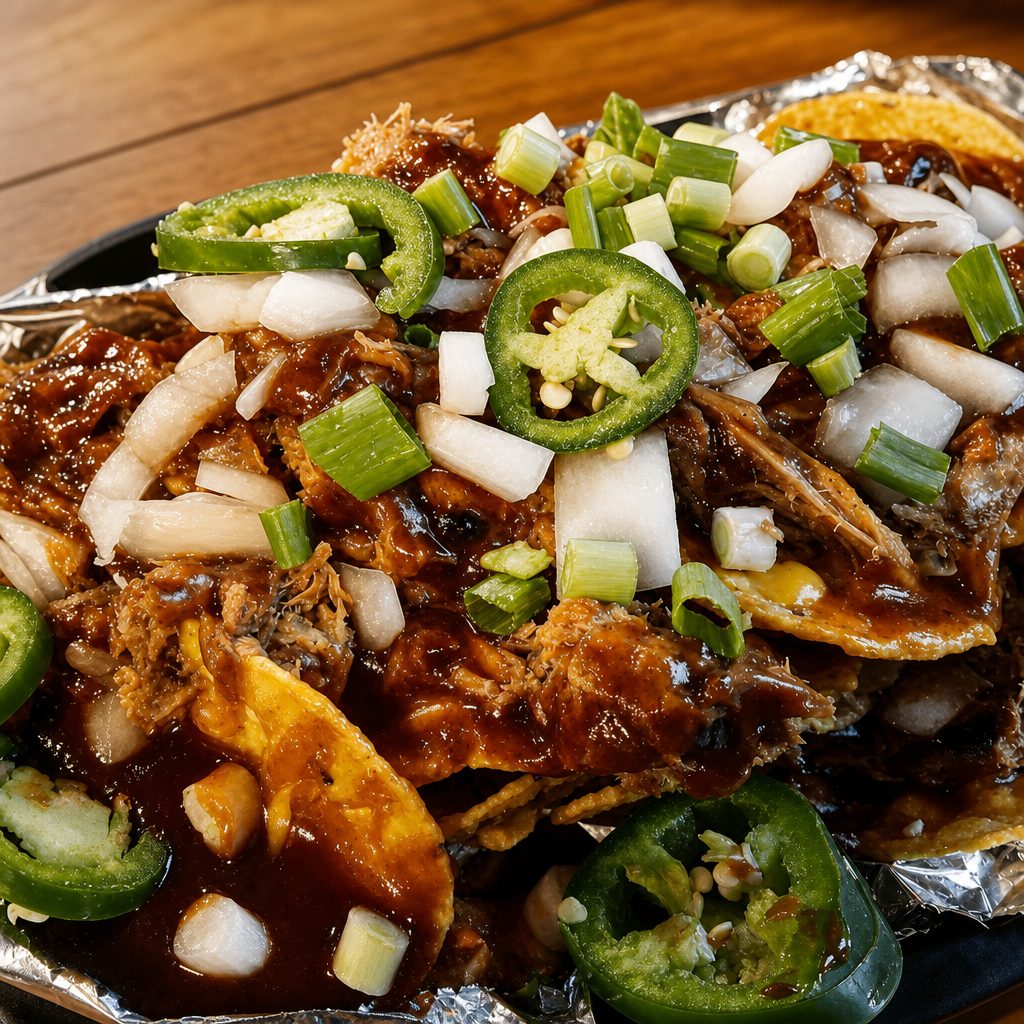 Loaded Pulled Pork Fries.