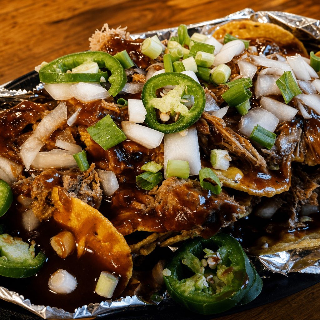Loaded Pulled Pork Nacho.